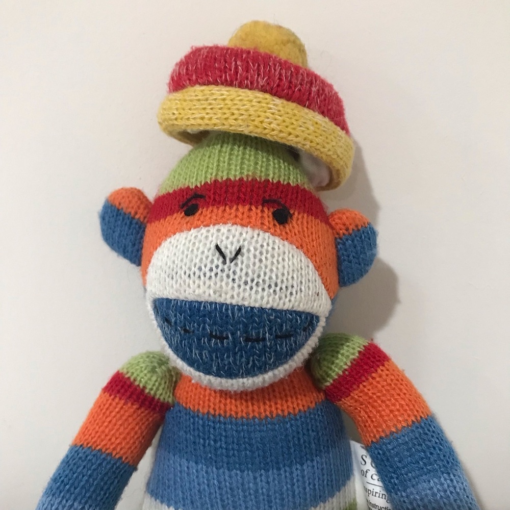 Seasons of Cannon Falls Sock Monkey Magnetic Hands and Feet Multi Color Plush - Picture 11 of 11